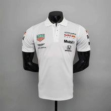 Carregar imagem no visualizador da galeria, Camisa F1 - Red Bull Racing - Branco Gola Polo - GOAT STORE