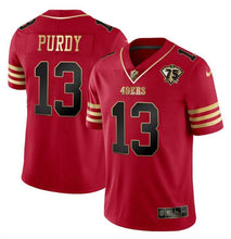 Carregar imagem no visualizador da galeria, Jersey San Francisco 49ers Red Gold - 75th Anniversary - GOAT STORE