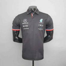 Carregar imagem no visualizador da galeria, Camisa Mercedes Benz - Preta Gola polo - GOAT STORE