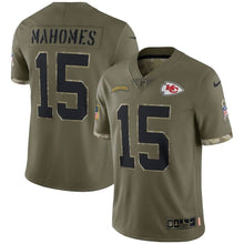Carregar imagem no visualizador da galeria, Jersey Kansas City Chiefs Salute To Service - Mahomes - GOAT STORE
