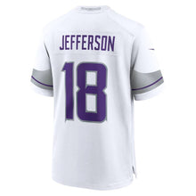 Carregar imagem no visualizador da galeria, Jersey Minnesota Vikings White 2024- Justin Jefferson - GOAT STORE
