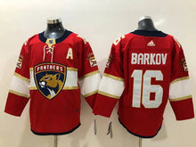 Carregar imagem no visualizador da galeria, Jersey Florida Panthers adidas Red - Aleksander Barkov - GOAT STORE

