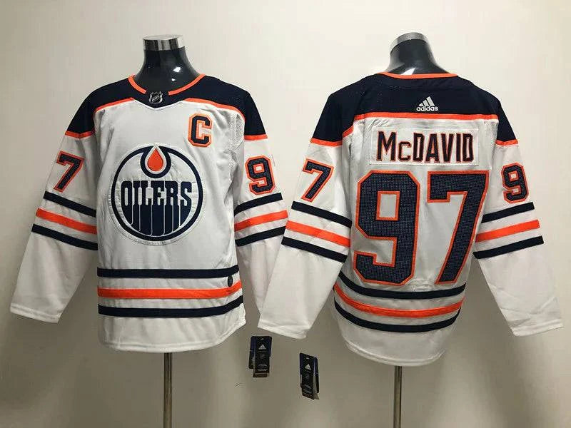 Jersey Edmonton Oilers White  Connor McDavid - GOAT STORE