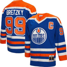 Carregar imagem no visualizador da galeria, Jersey Edmonton Oilers Mitchell &amp; Ness 1986/87 Blue Line - Wayne Gretzky - GOAT STORE
