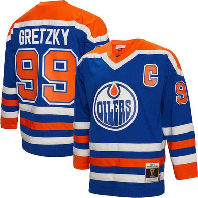 Jersey Edmonton Oilers Mitchell & Ness 1986/87 Blue Line - Wayne Gretzky - GOAT STORE
