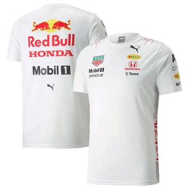 Camisa F1 - Red Bull Racing - Branco Gola Redonda - GOAT STORE