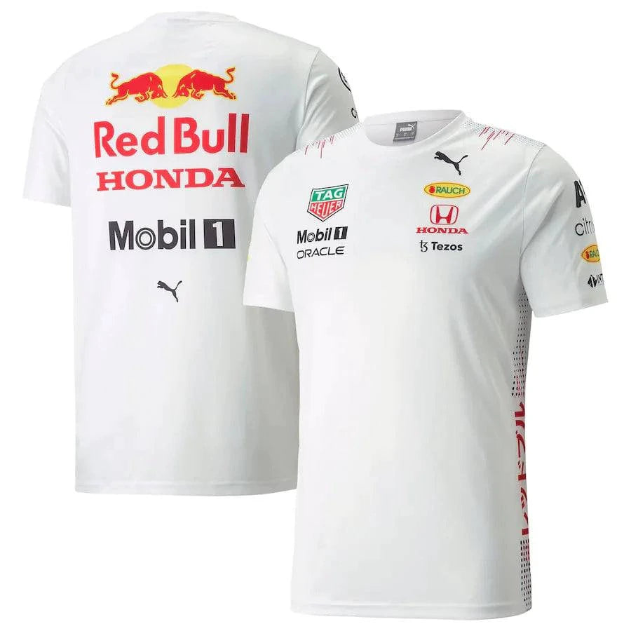 Camisa F1 - Red Bull Racing - Branco Gola Redonda - GOAT STORE