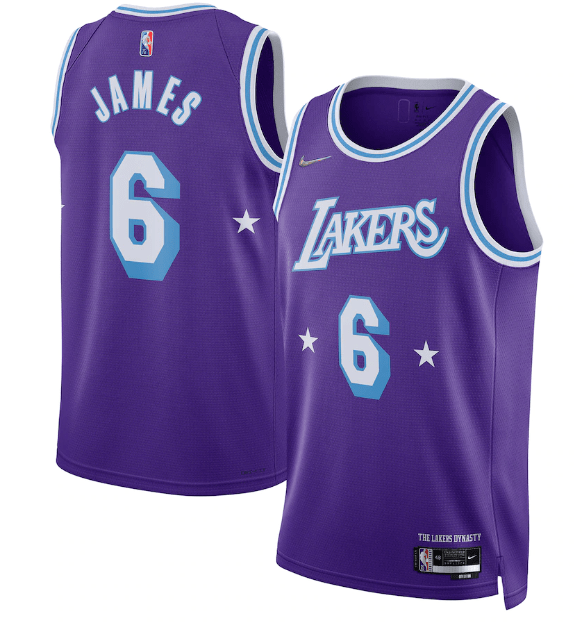 Jersey Los Angeles Lakers City Edition Diamante 75th - GOAT STORE