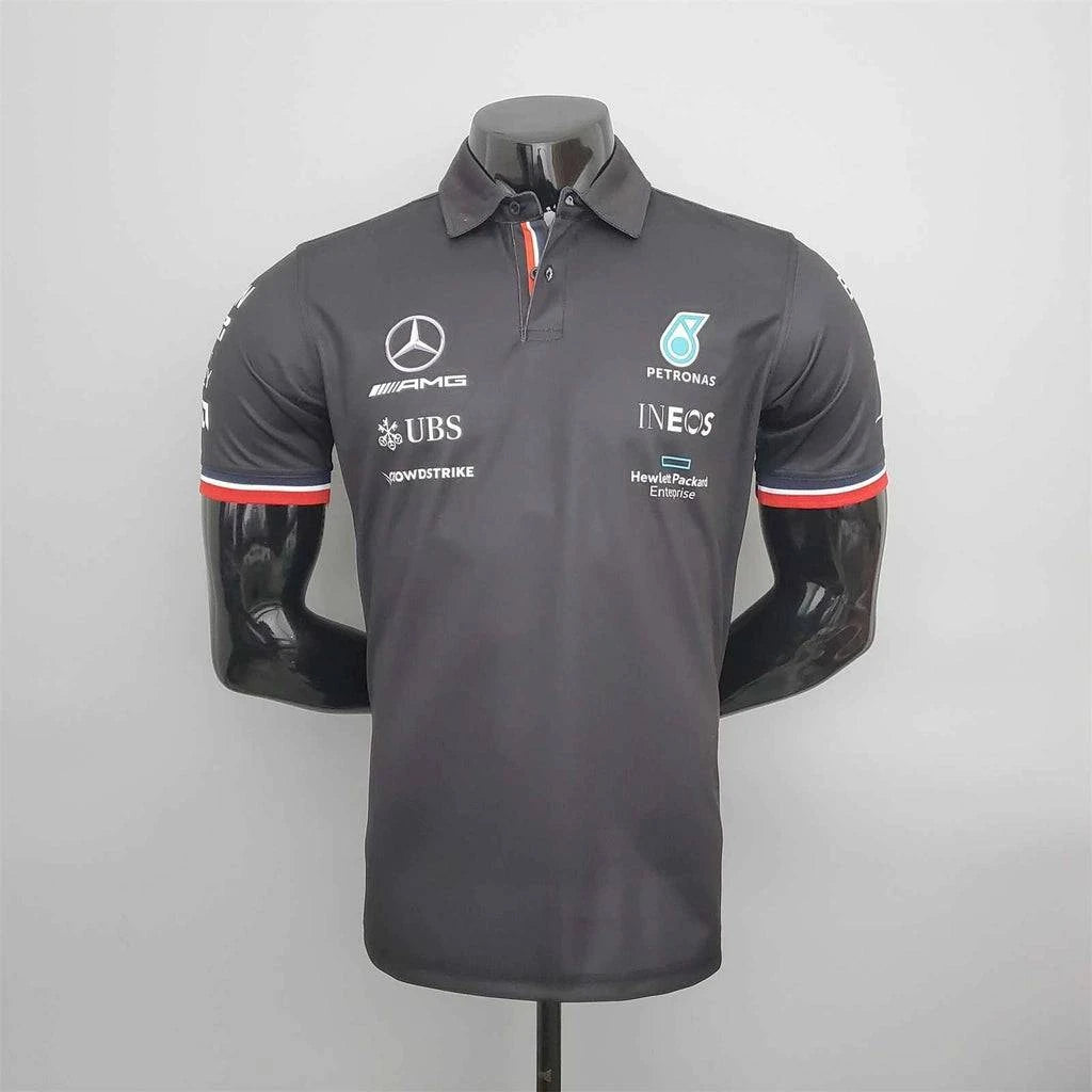 Camisa Mercedes Benz - Preta Gola polo - GOAT STORE