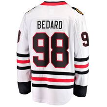Carregar imagem no visualizador da galeria, Jersey Chicago Blackhawks Player Jersey White- Connor Bedard - GOAT STORE

